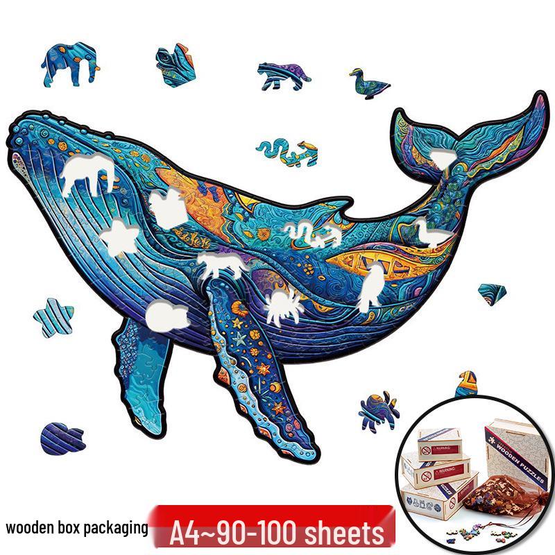 Irregular Animal Dog Penguin Wooden Puzzle in Stock