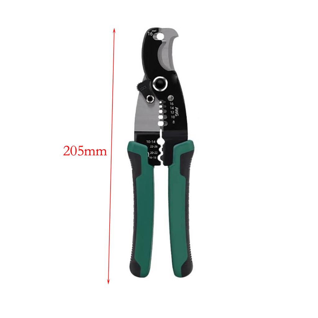 1pc 7.5inch Wire Stripper Wire Crimper Multi-Function Cutting Stripping Separating Crimping Tools For 8-16 AWG Crimping Pliers
