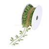 F26C 21Yards Leaves Ribbon 40mm Wide Wrapping Ribbons for Wedding Christmas Packaging