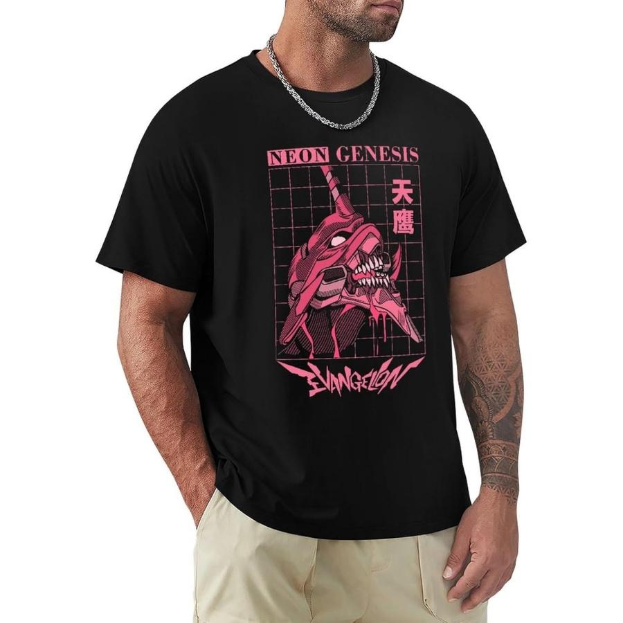 

Jyuha Men s T-Shirts Evangelion Cotton T Shirt Short Sleeve Top Tee XXXXXL різнокольоровий