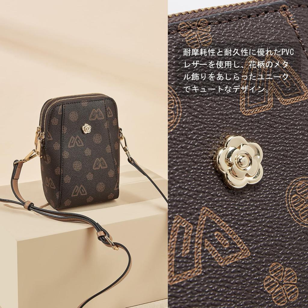 PVC Smartphone Crossbody Bag Vertical Small Shoulder Popular Lightweight Cute Popular [LAORENTOU] Women's