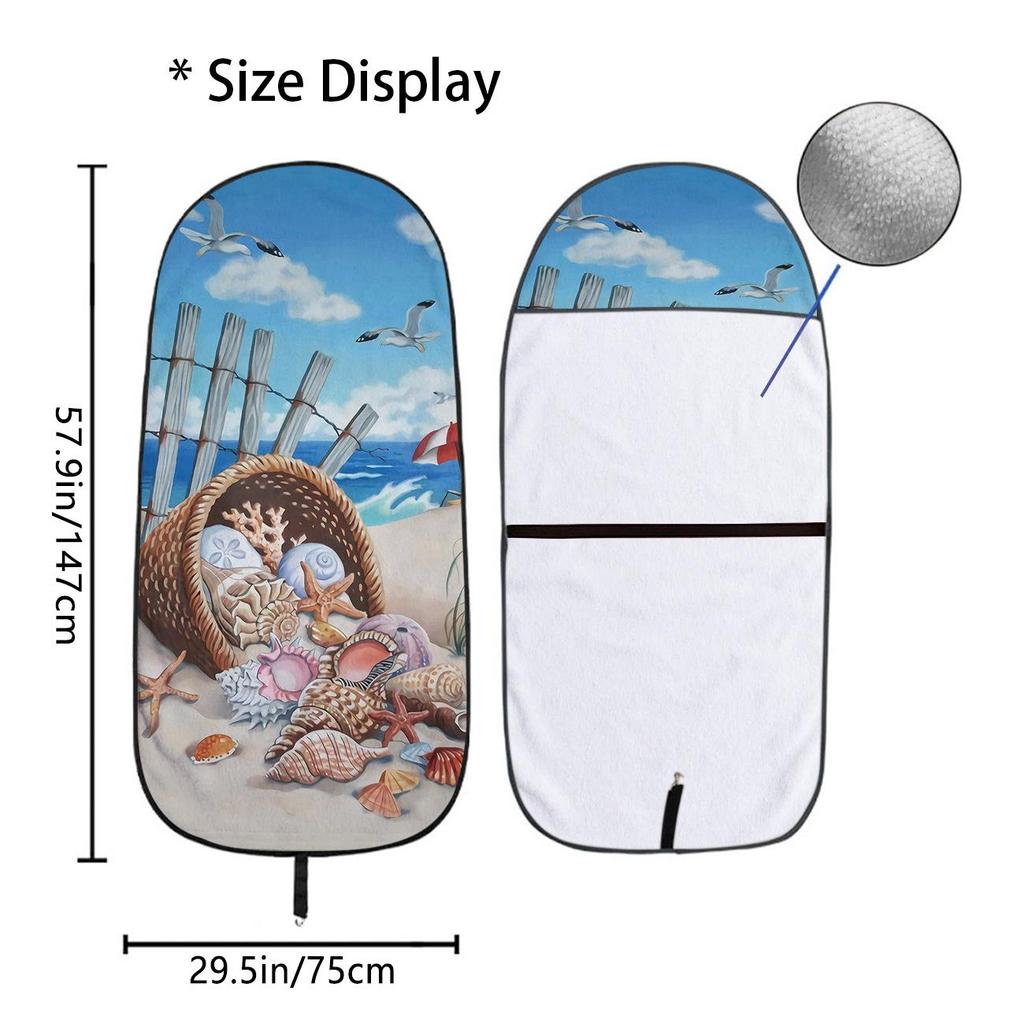 Car Seat Towel Cover - Universal Front Protector for Gym & Workout, All-Season Use