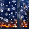 155pcs/9sheets Christmas Snowflake Window Decal Stickers Christmas Window Decorations Ornaments