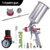 Professional HVLP Air Spray Gun Paint Sprayer 1000ML Gravity Feed Airbrush Kit For Car Furniture Painting - Red H827