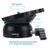 Tripod Leveling Base Half Ball Tilt Up and Down Quickly 15 Degree for Canon Nikon and Other DSLR Cameras Tripod Monopod with Offset Bubble Level