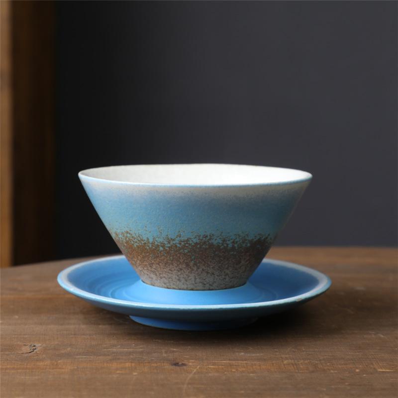 Creative Ceramic Cup Light Luxury Coffee Cup Saucer Set Retro Design Water Cup Afternoon Tea Cup