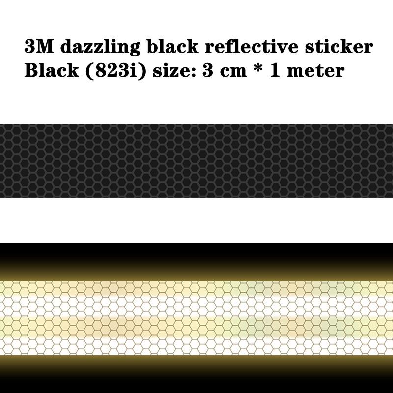 Černé kolo obočí reflexní samolepky na auto zakrývající samolepky na škrábance černý neviditelný dekorativní reflektor