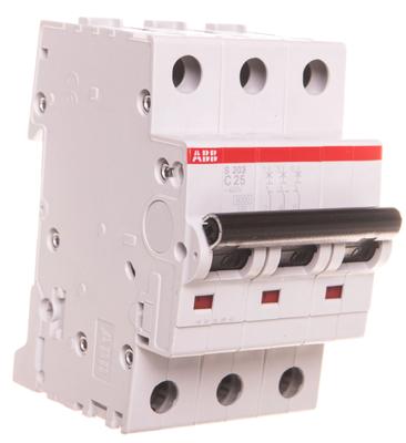 Circuit Breaker 3P C 25A 6Ka Ac S203-C25 2Cds253001R0254
