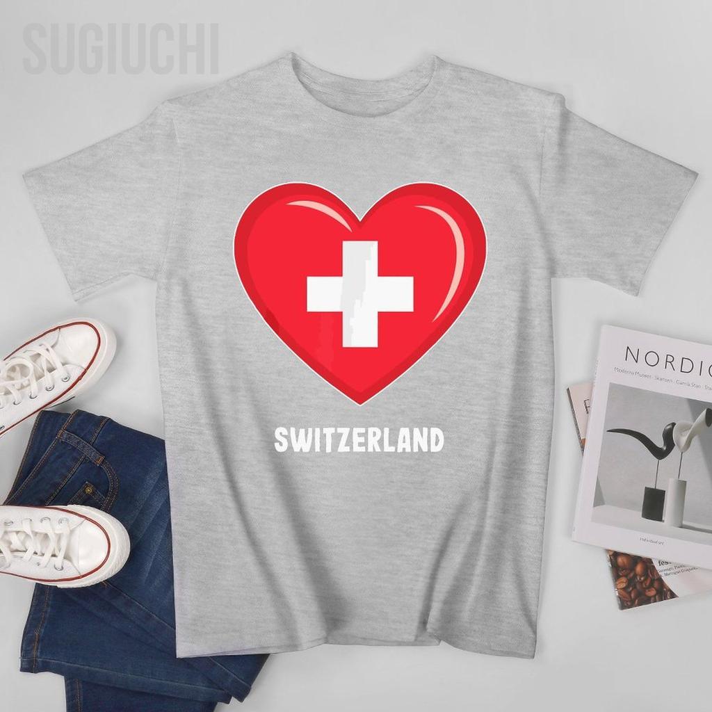 Unisex Unisex Switzerland Flag Swiss Tshirt Tees Oneck T Shirts WoUnisex Boys 100 Cotton TShirt