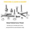 226Pcs Bolts and Nuts Set, #1/4-20 #5/16-18 #3/8-16 Assorted Hex Head Bolts with Nuts Washers, Grade 8 Heavy Duty Fasteners for Wood Plastic DIY
