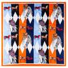 POBING Silk Scarf Women Large Shawls Horse Print Stoles Square Bandana Luxury Kerchief Big Hijab Scarf Female Foulards 130CM