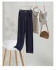Cotton High-Waisted Straight Leg Jeans