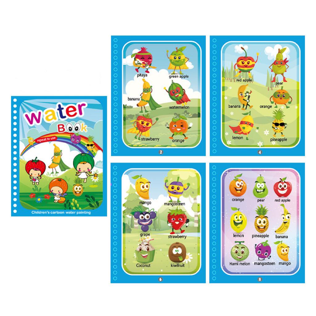 Kids Magic Water Painting Books Repeatedly Graffiti Clear Water Puzzle Album Male and Female Gifts Quiet Book