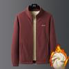 Autumn and Winter Warm Lamb Wool Middle-aged Men's Stand-up Collar Fleece Sweater Men's Thickened Father's Clothing