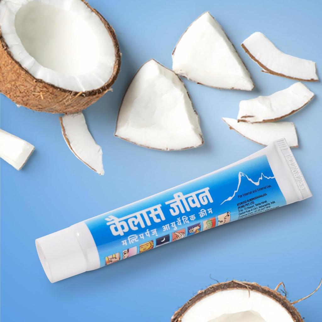 Kailas Jeevan Ayurvedische Mehrzweckcreme 20g 2er-Pack für Fußpflege Trockene rissige Fersen & Beruhigende Haut