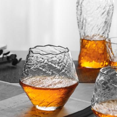 Japanische Riffelglas Tasse Becher für Tee Gläser für Getränke Whisky Kaffee Korea Trinkgeschirr Küche Esszimmer Bar Haus Garten