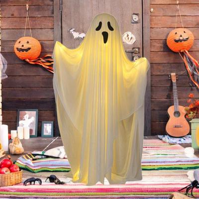 Halloween Decorations Outdoor Glowing Spooky Ghost Decor Decorative with Light Strip Party