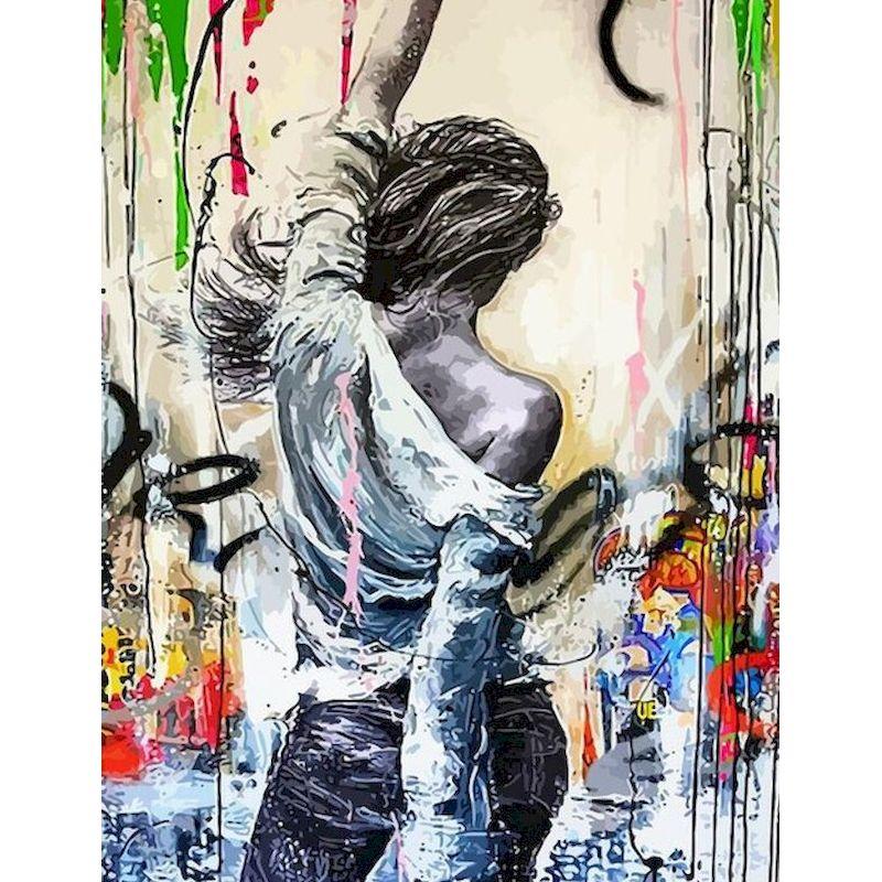 

CHENISTORY Picture By Numbers On Canvas Acrylic Paint By Number Women Diy Painting By Numbers Kit Coloring By Numbers Decoration 30x20cm no frame