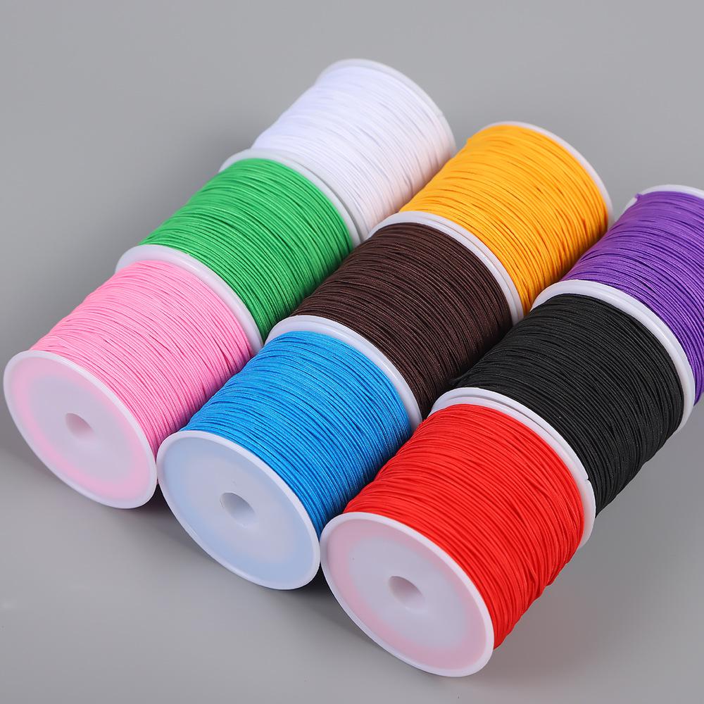 Colorful Core-Spun Elastic Cord for DIY Jewelry & Bodhi Bracelets - Wear-Resistant and Perfect for Knotting