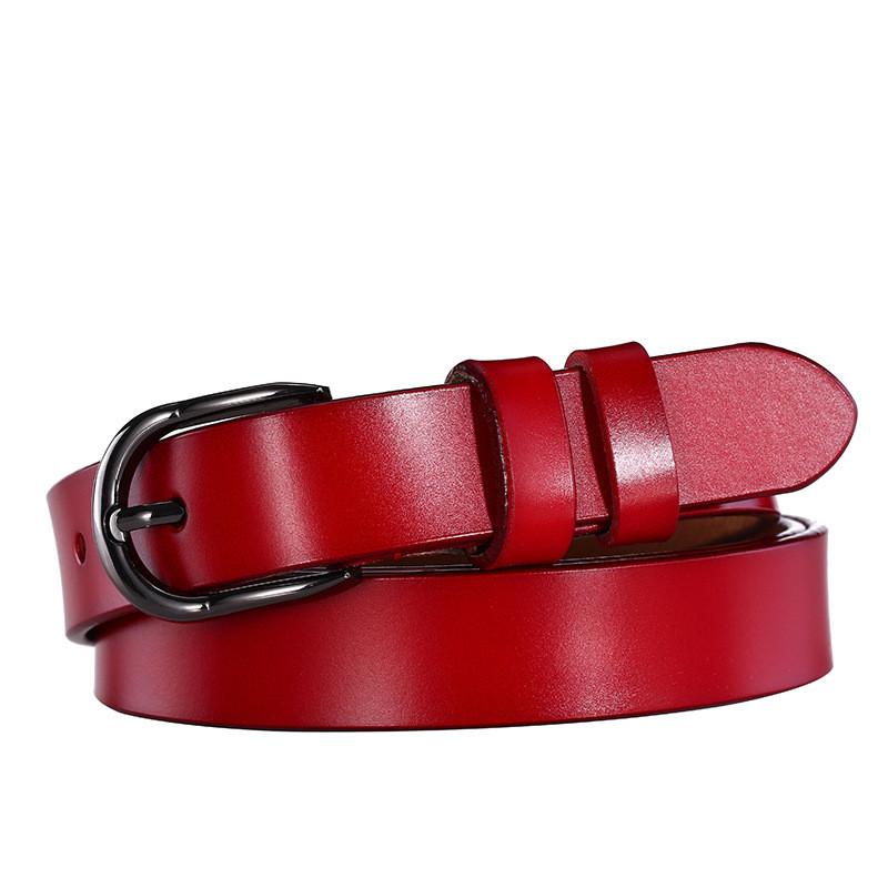 Genuine Leather Womens Belt With Metal Pin Buckle For Casual Wear And Fashion Accessory