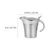 450ml Stainless Steel Sauce Dispenser Double Insulated Gravy Boat With Hinged Lid For Restaurant Household Vinaigrette