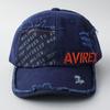 Avirex Distressed Remake Full Baseball Cotton All Deep Navy Blue 01 Low-Profile Cap, 6-Panel Cap, Cap, Cap, Men's, Black, Season, Fit, Spring/Summer,