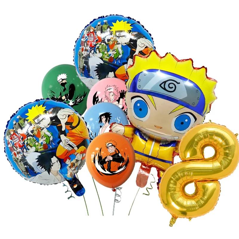 Naruto Dekorace Kreslené Narozeninové Deco Čelenka Party Suvenýry Batoh Plakát Jednorázové Party Nádobí Ubrus Talíře Hrníčky