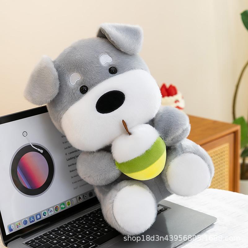 Milk Tea, Schnauzer, Puppy Doll, Grab Machine, Plush Toy, Cloth Doll, Children s Birthday Gift Ornament