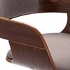 Dining Chair Beige Bentwood and Fabric
