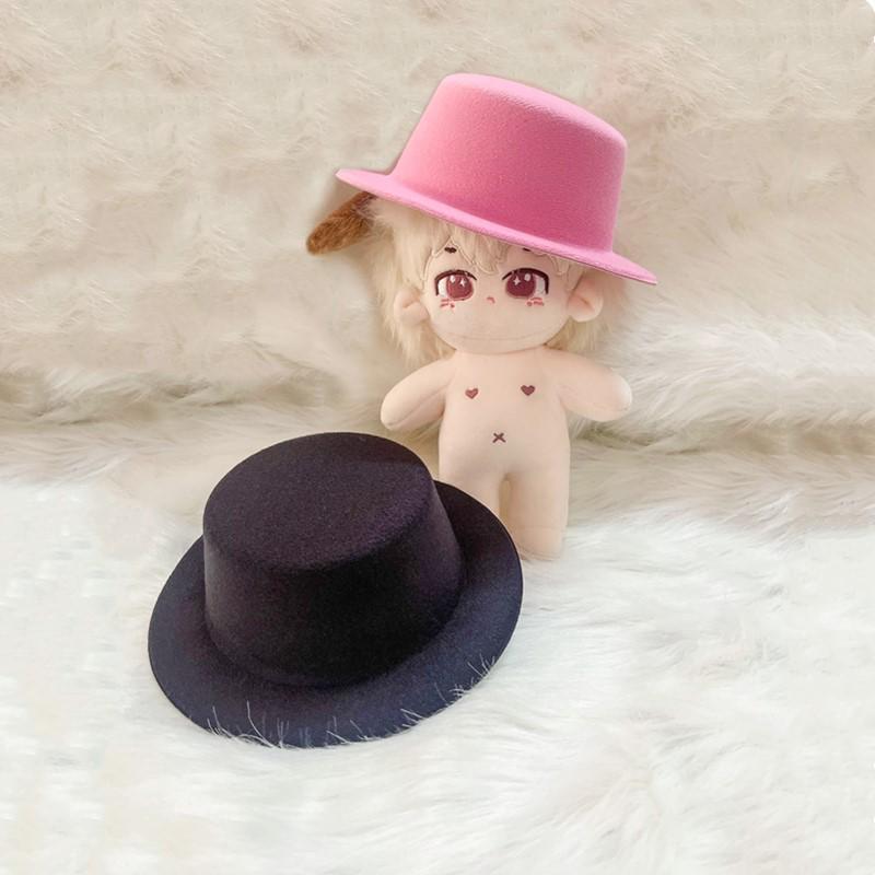 

15cm/20cm Cotton Doll Hat - Hard Shell Gentleman Top Hat in Stock 20cm