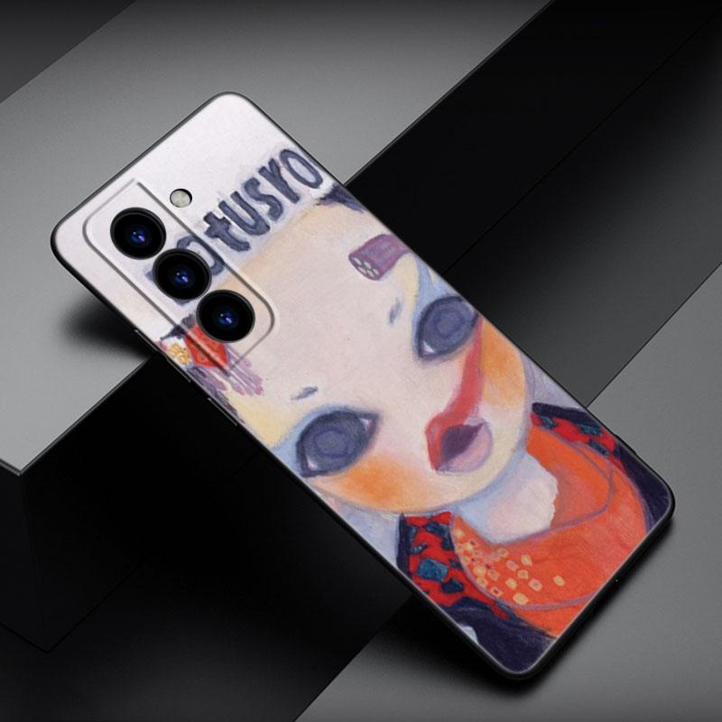 Aya Takano Phone Case For Samsung Galaxy S22 Pro S21 S20 FE Ultra S10 Lite S10 S10E S9 S8 Plus Soft TPU Black Cover