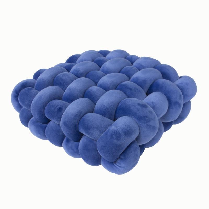 Knoop Handgemaakt Kussen Knuffels Vierkant Kussen Scandinavische Esthetiek Gevuld Kussen Kantoorstoel Vloerzitje Pluche Kussen Slaap Rug 40X40X12cm