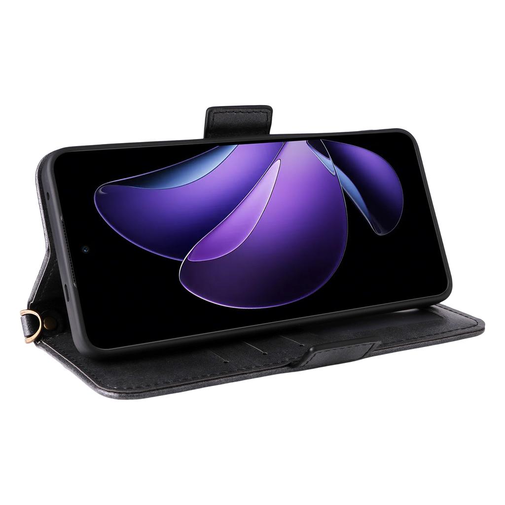 Для Oppo Reno13 F 5G Кожаный чехол Магнитная застежка Кошелек Подставка Чехол для телефона с ремешком через плечо