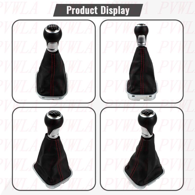 For VW Polo 6R 6C Sedan Hatchback 2011 2012 2013 2014 2015 2016 2017 6 Speed Gear Stick Shift Knob With PU Leather Boot