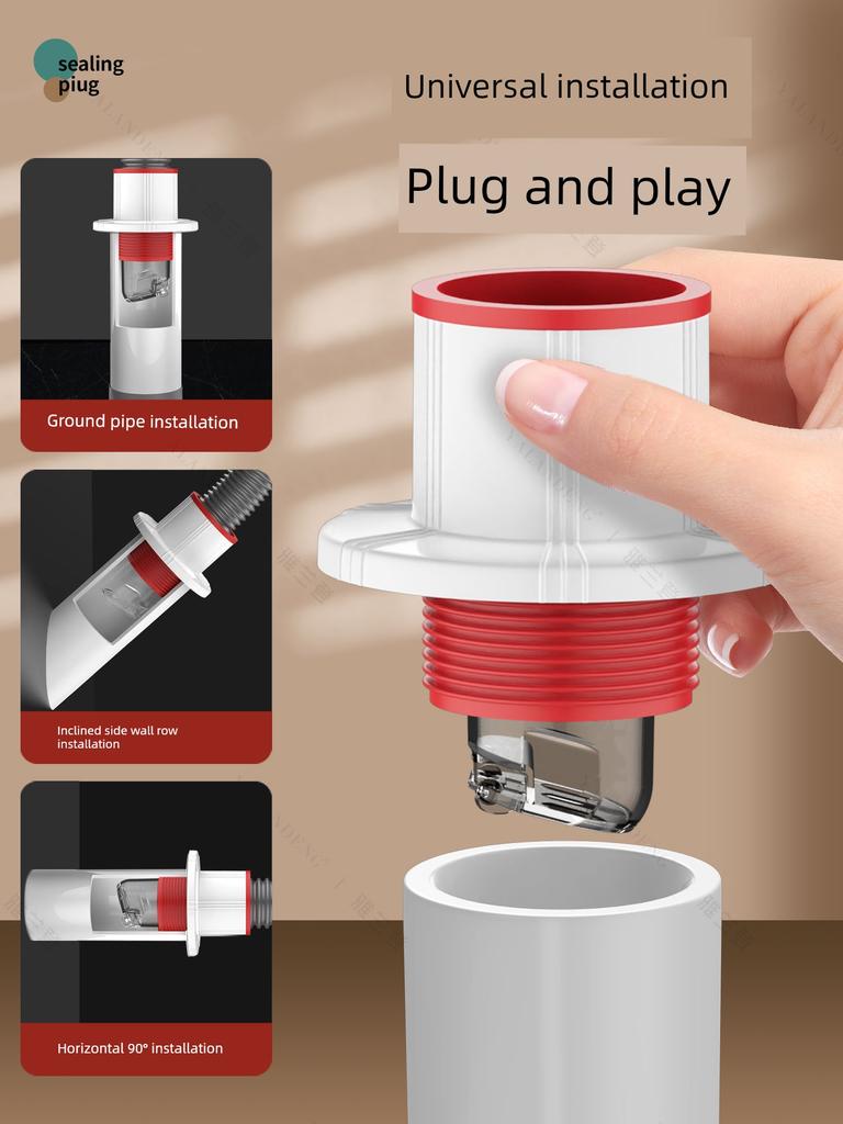 Anti-Odor Drain Plug for Sewer Pipes, Anti-Odor Sealing Plug for Sink and Washbasin Drainage Pipes, Special Accessory for Blocking Odors