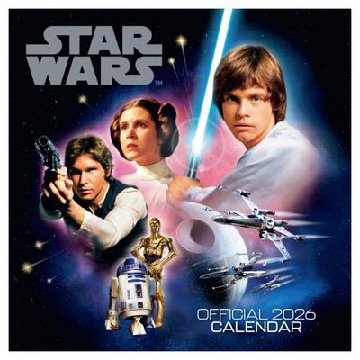 STAR WARS 2026 Štvorcový nástenný kalendár