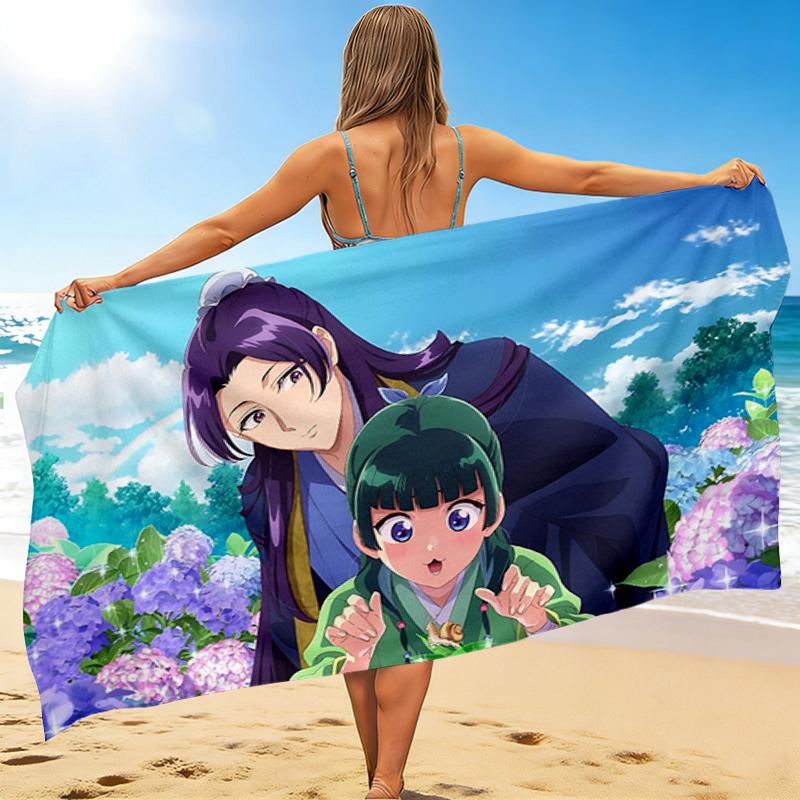 1Pc Floral Fantasy Journey Beach Towel Quick Dry Multiuse For Beach Pool Gym Yoga Home Travel Christmas Halloween Xmas Gift S1318