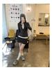 Women's Korean Style Colorblock Zip-Up Cardigan Long Sleeve T-Shirt - Autumn/Winter 2024 Slimming Top