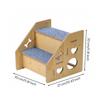 Carpeted Pet Steps Non-Slip for Bed Access, Senior Dogs