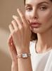 Gedi Women's Pearl Bracelet Quartz Watch - Roman Numerals, Mother-of-Pearl Dial, Double Strand Pearls, Light Luxury Style