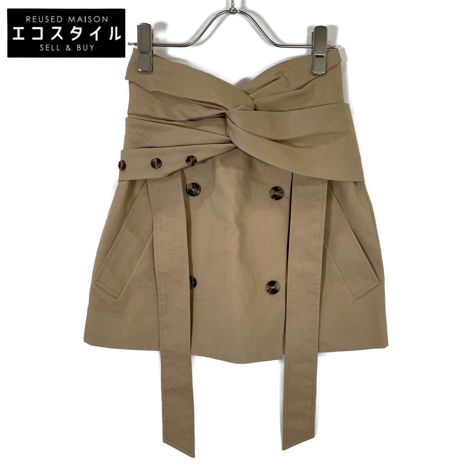 

6 ROKU Beige trench skirt skirt 0 beigeUsed