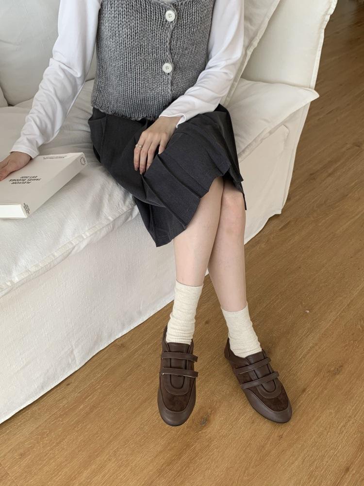 Fairy style new inner height increase retro sports Mary Jane shoes female round head shallow mouth versatile thin low commuter shoes