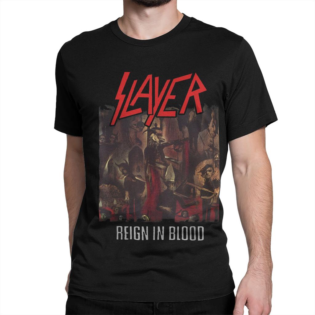 Novità L'Inferno Attende 35° Anniversario Anni '80 Magliette Band Metal Uomo Donna Magliette in Cotone Maglietta Band Slayer Abbigliamento Estivo