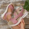 Foreign trade summer new women's platform sandals large size soft sole casual fish mouth platform beach sandals