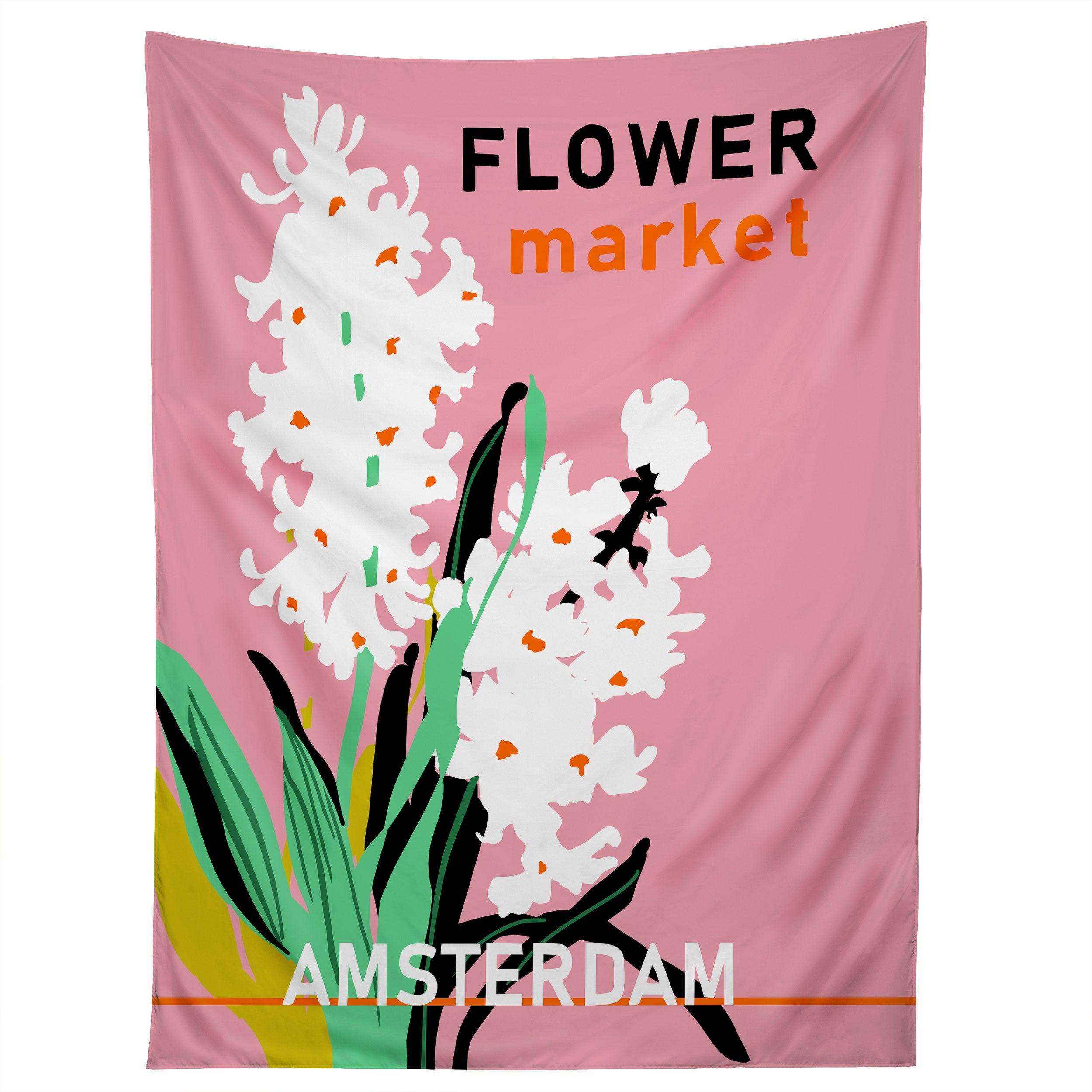 FLOWER MARKET AMSTERDAM I tapestry 75x100