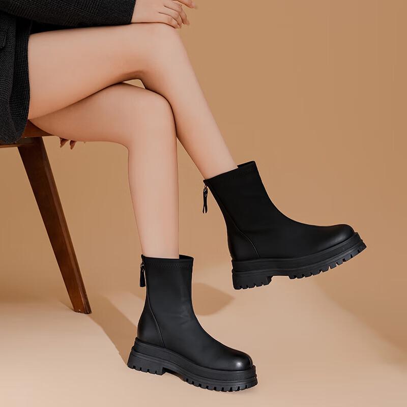 Daphne Women s Increased Height Chelsea Ankle Boots 40