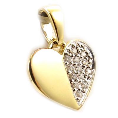 [D6757] - White Gold 'Love Crystal' Pendant