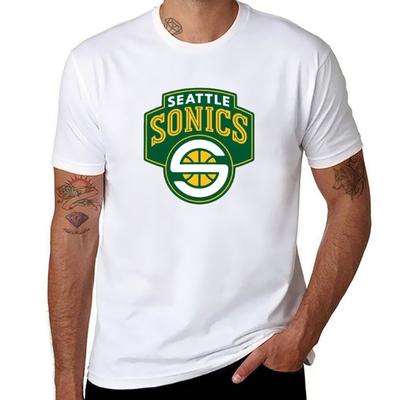 SEATTLE SUPERSONICS T-Shirt Man T Shirt Cotton High Quality T Shirt Custom Print T-Shirt