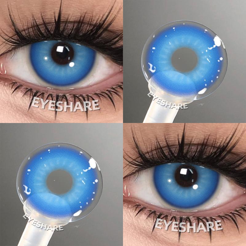 

1 Pair Colorful Cosplay Contact Lenses for Eyes Fashion Pink Contacts Lens Purple Cosmetic Pupils Yearly Red Lenses 0 небо синє кольору