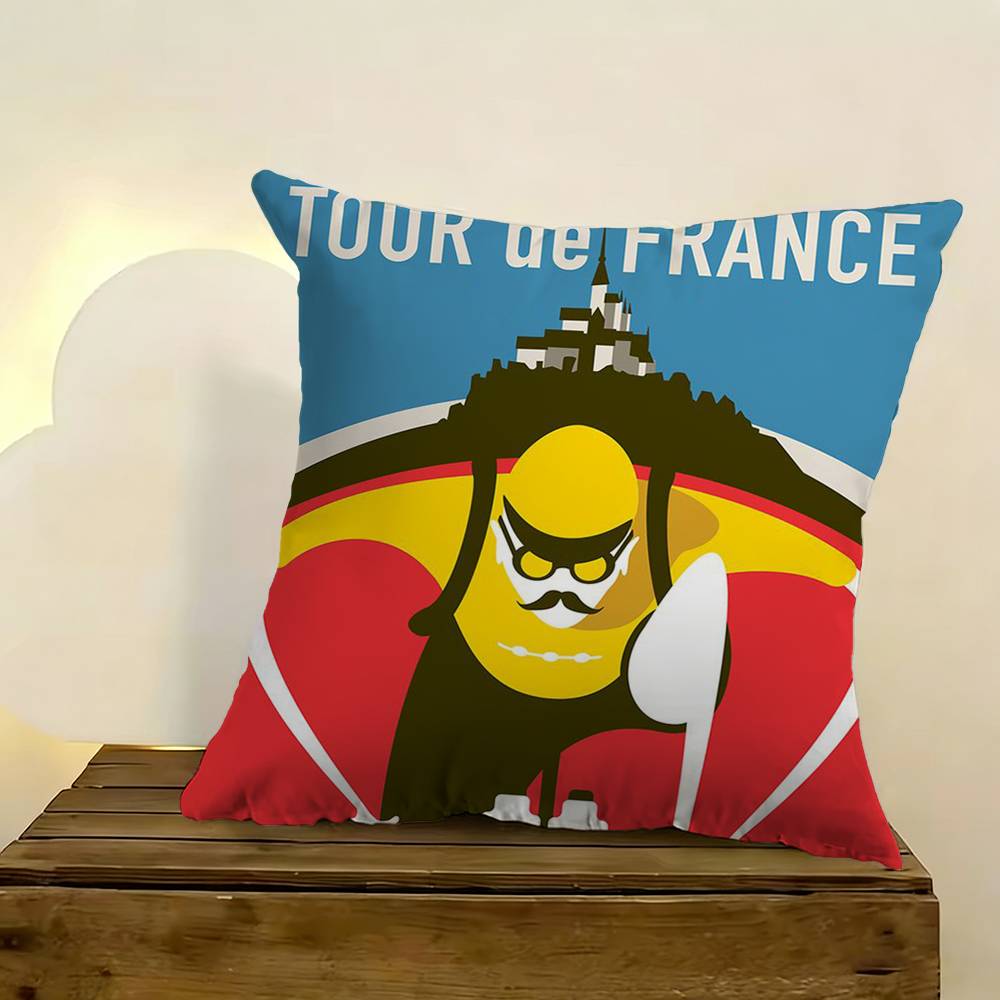 T-Tour De France Bike Pillow Case Cushion Cover Throw Pillow Case For Car Sofa